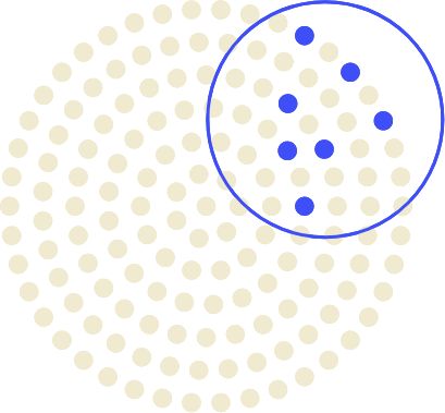 circle icon of small circles, decorative