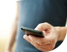 close up man holding phone